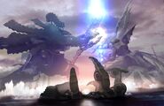 Xenoblade Official Art 神 Fight